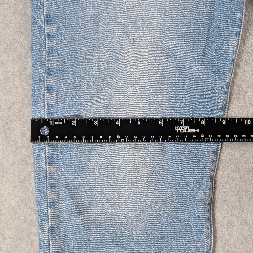 Levis Premium Wedgie Straight Jeans Light Wash High Rise Button Fly 32x25 - Picture 7 of 13